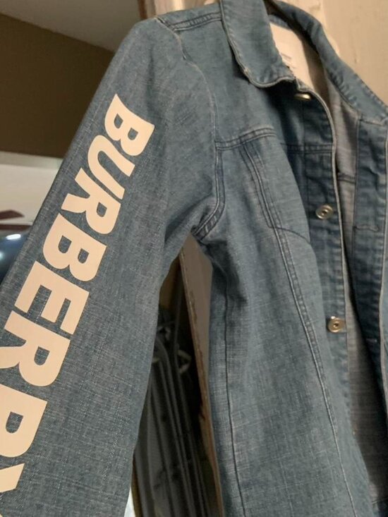 Burberry Other - Authentic Burberry Logo Denim Trucker Jacket 16Y